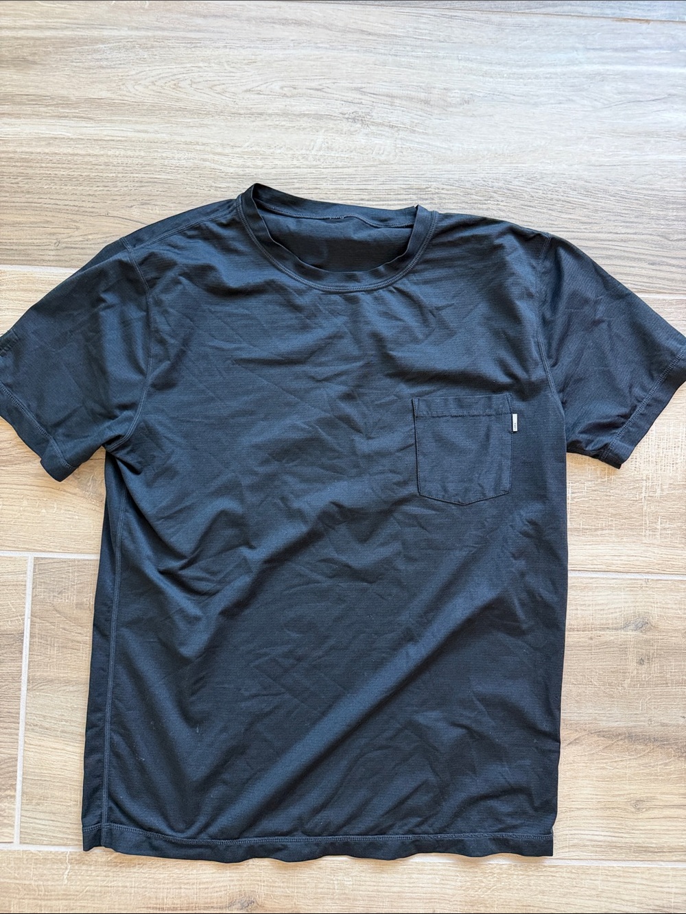 Vuori Black Short-Sleeve Pocket Tee